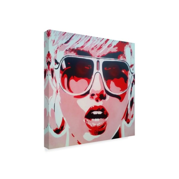 Abstract Graffiti 'Pop Star Red White' Canvas Art,24x24